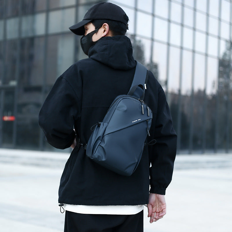 Mens Oxford Crossbody Backpack Casual Chest Shoulder Bag