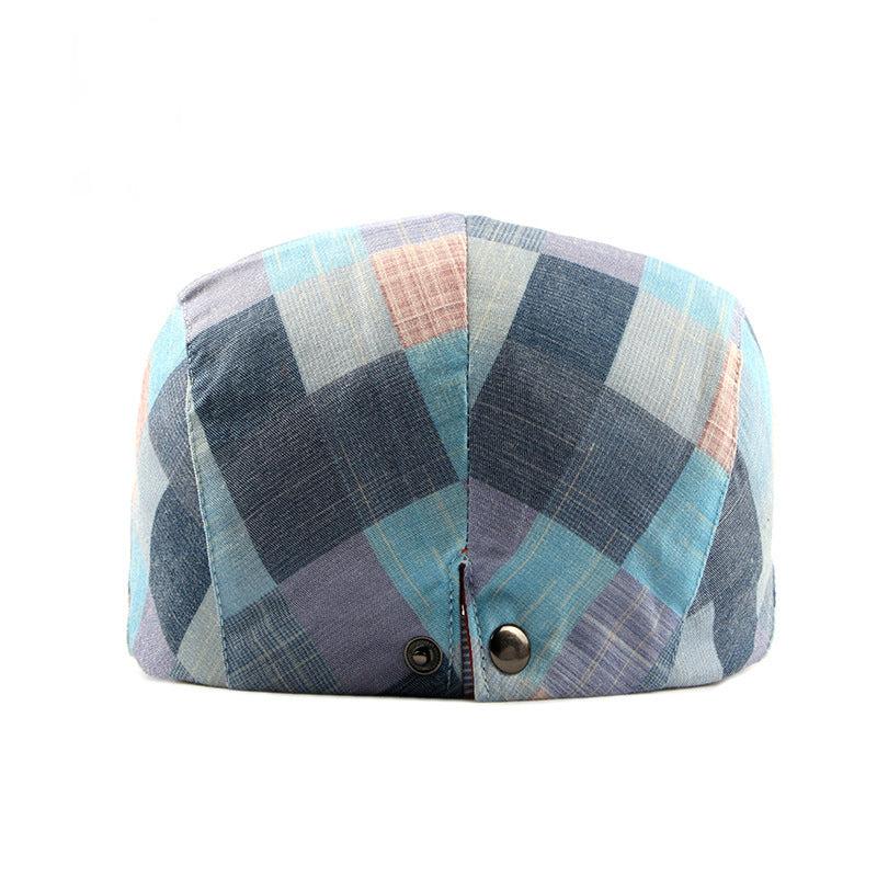 New English checked beret casual outdoor hat