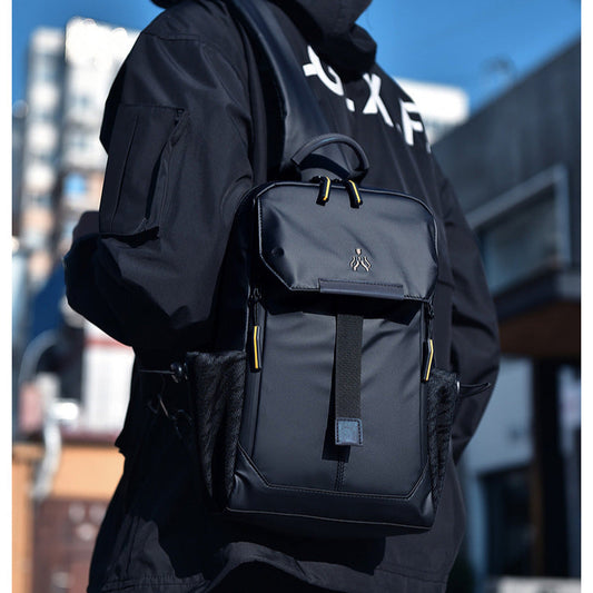 Men’s Reflective Waterproof Chest Crossbody Bag with iPad Compartment