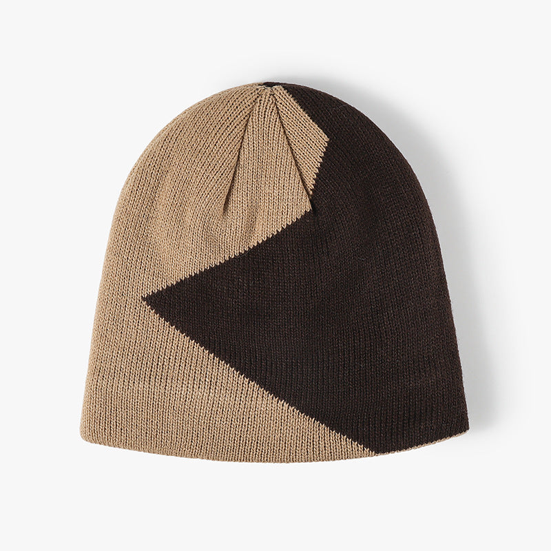 Winter thickened double tone fleece ear protection beanie