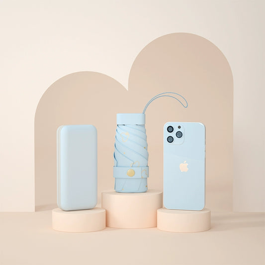 বৃষ্টি এবং রোদের জন্য UV সুরক্ষা প্যারাসল মিনি কমপ্যাক্ট পোর্টেবল 6 ভাঁজ করা ছাতা