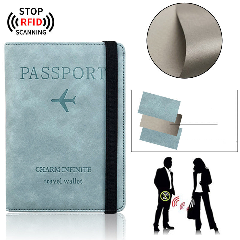 PU leather Travel Passport Cover Card ID Holders & luggage tag
