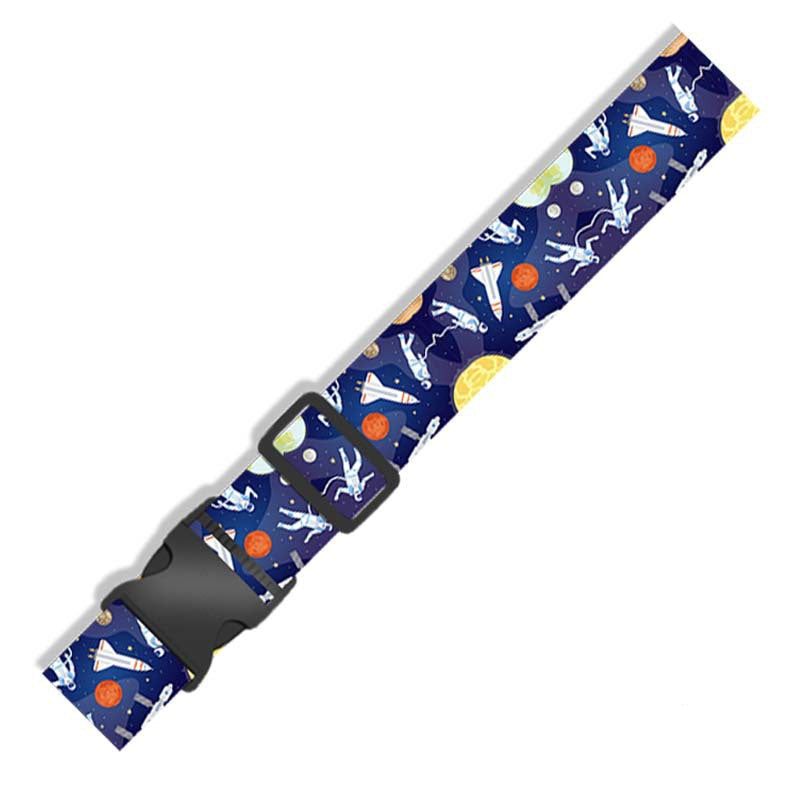 Ethnic style one-line travel polyester luggage strap