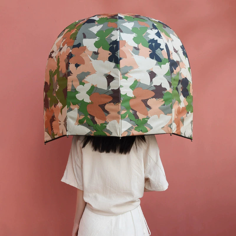 Helmet Shape umbrellas, UV and rain hats
