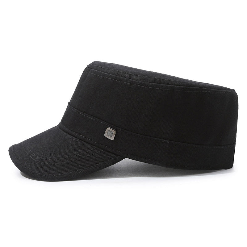 Outdoor casual camo printed flat cadet cap
