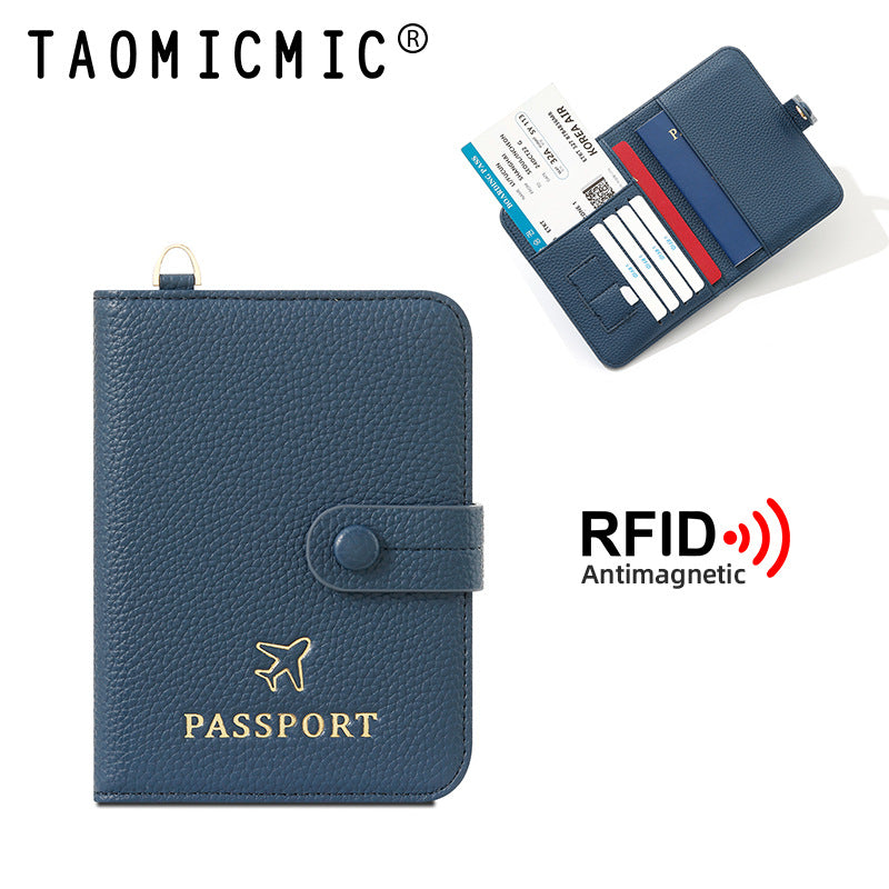 PU Lather RFID Anti-Theft Travel Passport & Card Holder For women