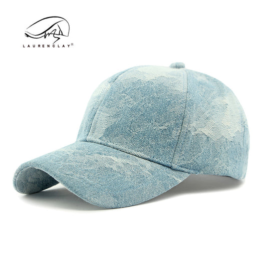 অল সিজন ওয়াশড ডেনিম বেসবল হার্ড টপ এথনিক জ্যাকোয়ার্ড ক্যাপ