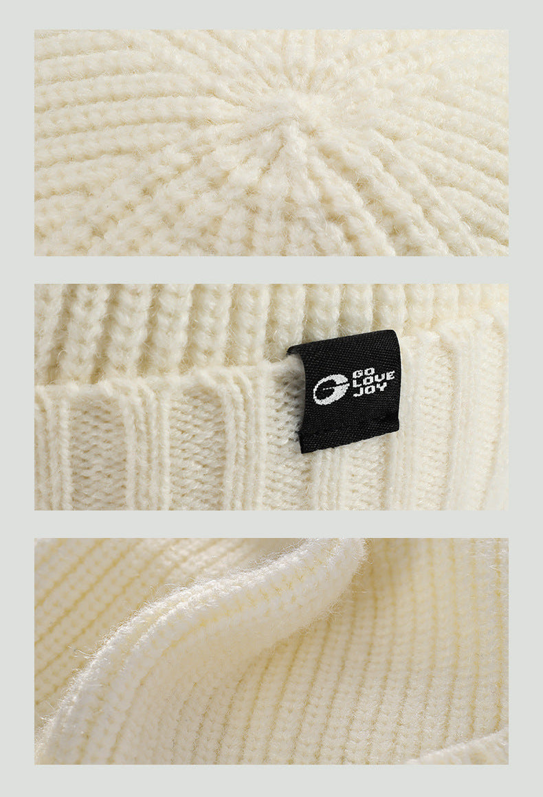 Winter Knitted Men's Outdoor Cotton Thickened Warm Woolen Cap