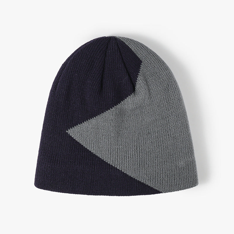 Winter thickened double tone fleece ear protection beanie