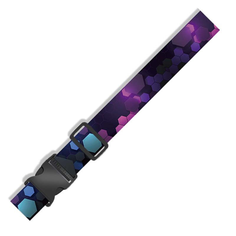 Ethnic style one-line travel polyester luggage strap