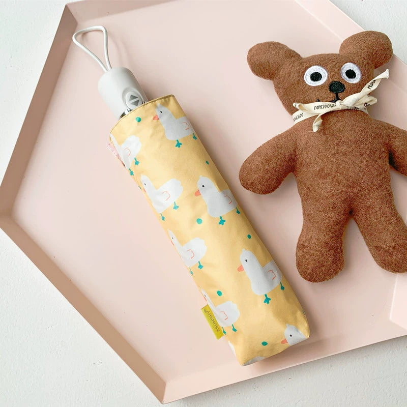 Illustrator hand-made automatic folding mini umbrella