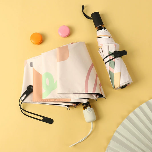 অ্যান্টি-ইউভি প্রিন্টেড স্বয়ংক্রিয় কার্যকরী ছোট ছাতা