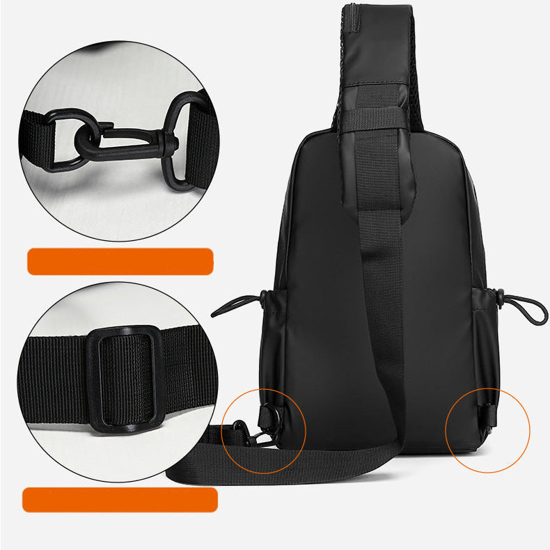 Mens Oxford Crossbody Backpack Casual Chest Shoulder Bag