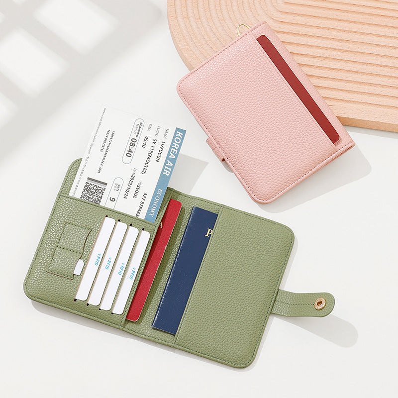 PU Lather RFID Anti-Theft Travel Passport & Card Holder For women