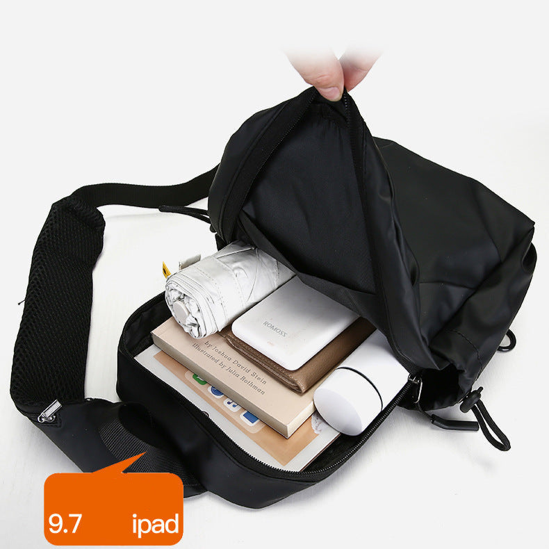 Mens Oxford Crossbody Backpack Casual Chest Shoulder Bag