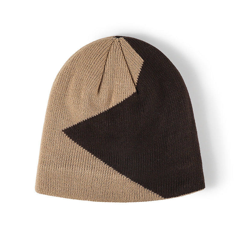 Winter thickened double tone fleece ear protection beanie