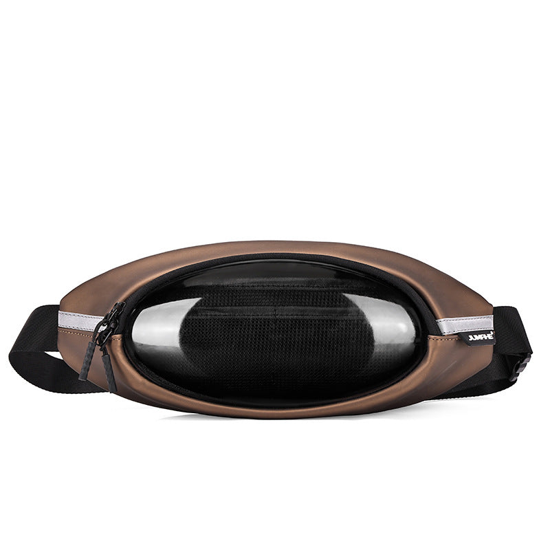 Men’s Transparent Chest Crossbody Bag Sports Fitness Travel Waist Pack