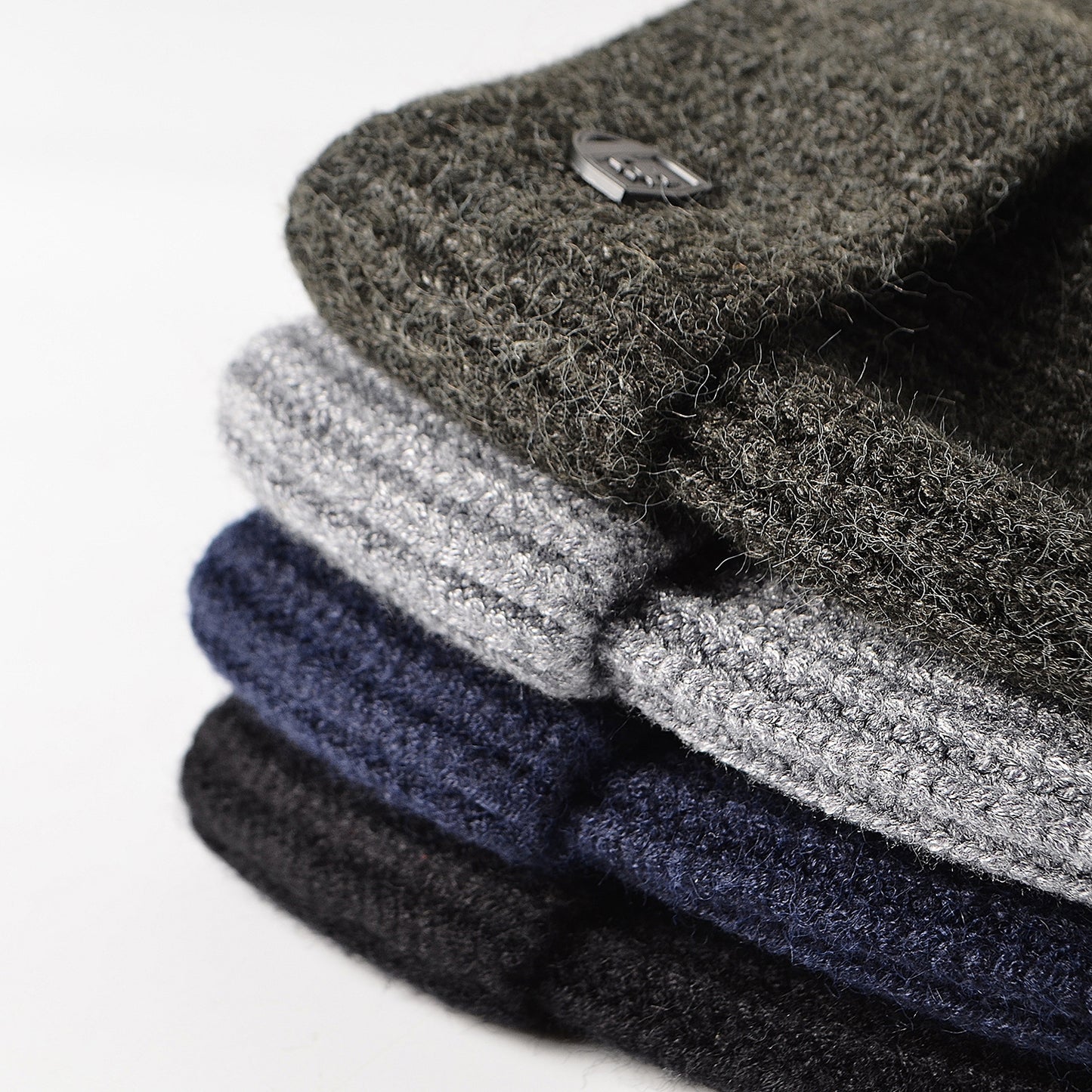 Winter solid color knit hat men's warm beanie hat
