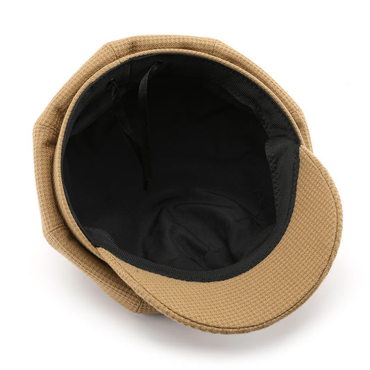 Retro solid color light plate curved brim octagonal outdoor Cap