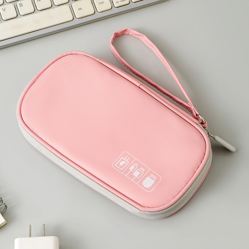 Travel mini data cable, power bank & earphone storage bag