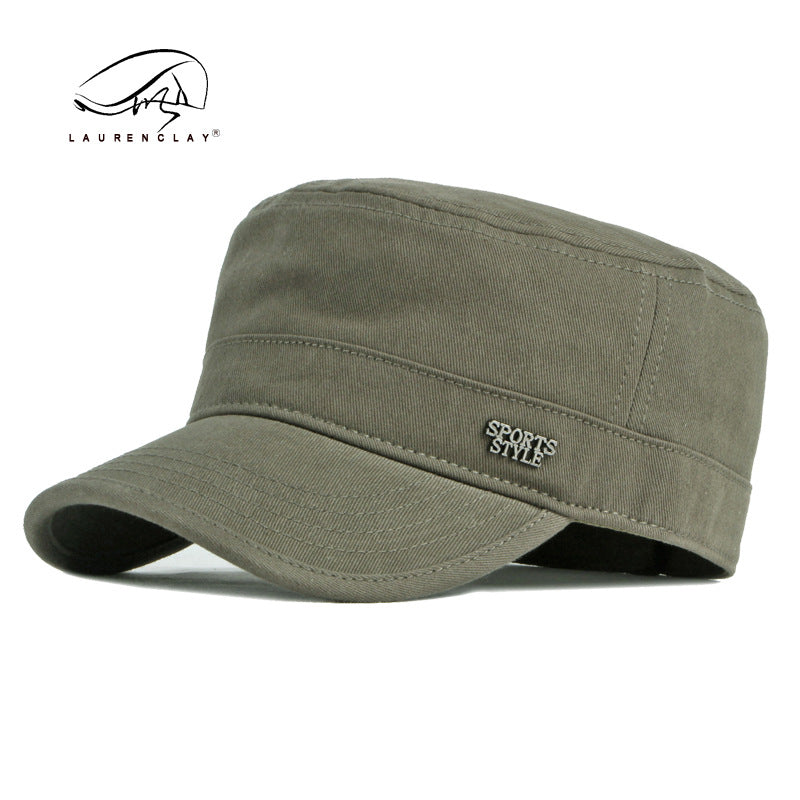 Flat spring and autumn military cotton outdoor cap