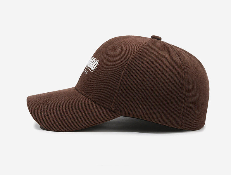 New corduroy letter embroidery baseball caps