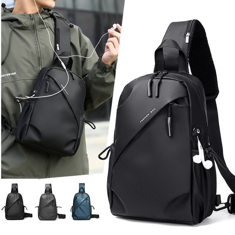 Mens Oxford Crossbody Backpack Casual Chest Shoulder Bag