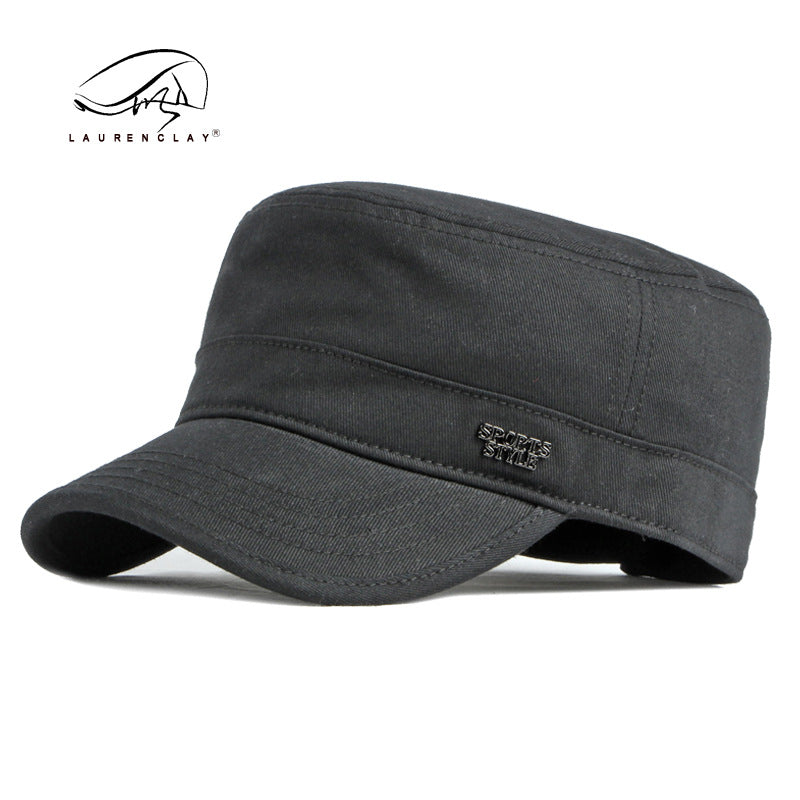 Flat spring and autumn military cotton outdoor cap