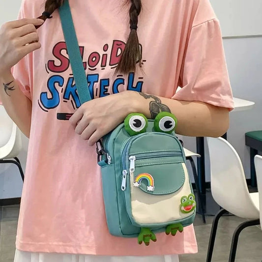 Cartoon crossbody bag for women with adjustable shoulder strap