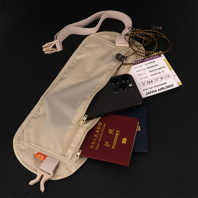 Anti-Theft Waist Bag for Passport and Travel Documents