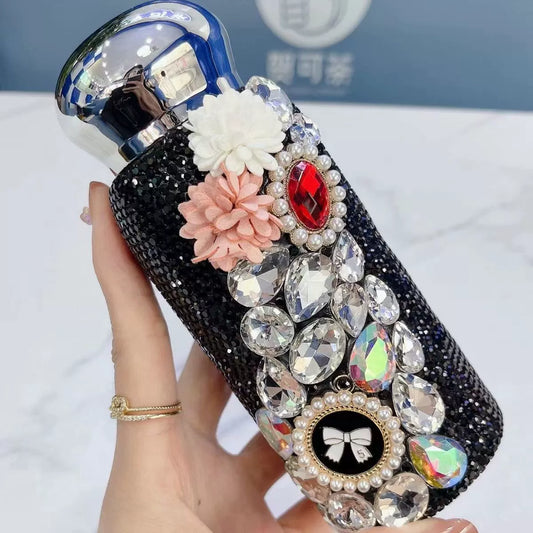High-quality stainless steel diamond-set thermal portable water bottle
