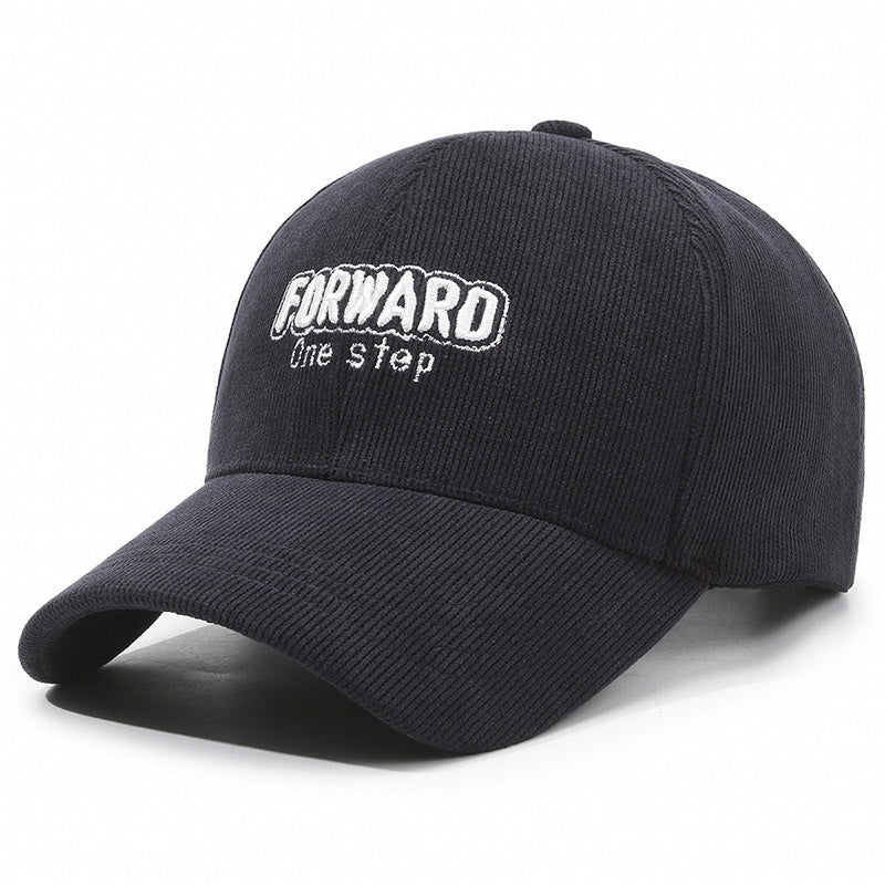 New corduroy letter embroidery baseball caps