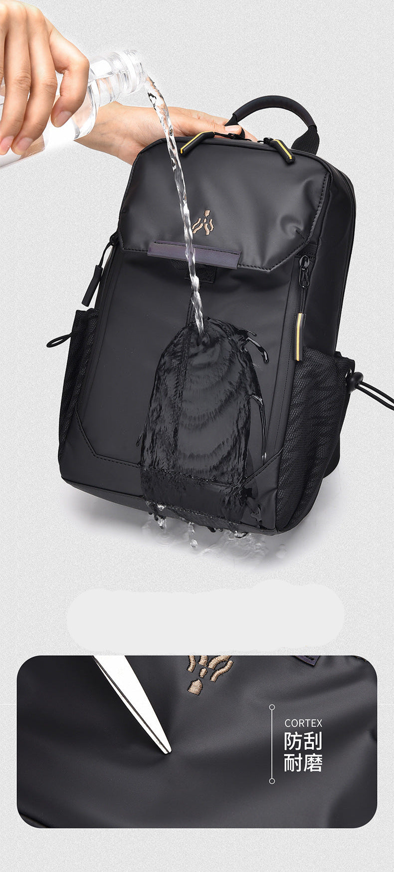 Men’s Reflective Waterproof Chest Crossbody Bag with iPad Compartment