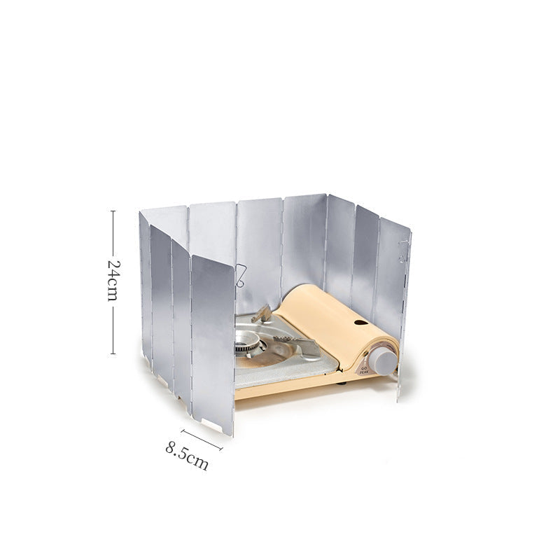 ISE MOUNT Aluminum Camping Windshield Foldable Stove Wind Shield Kit