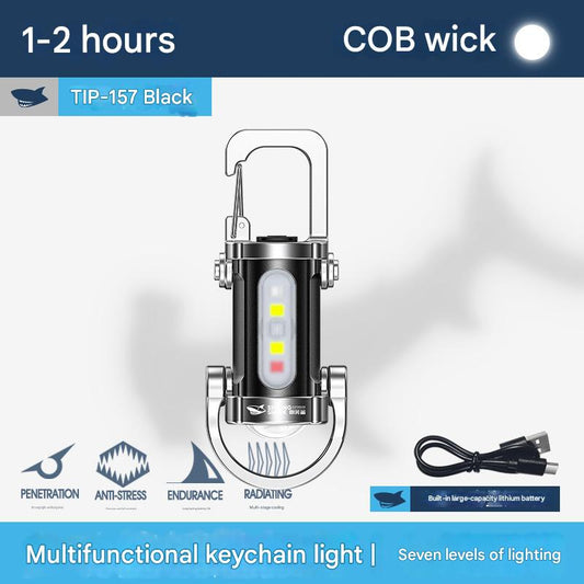 Mini highlight outdoor backpack with buckle portable light