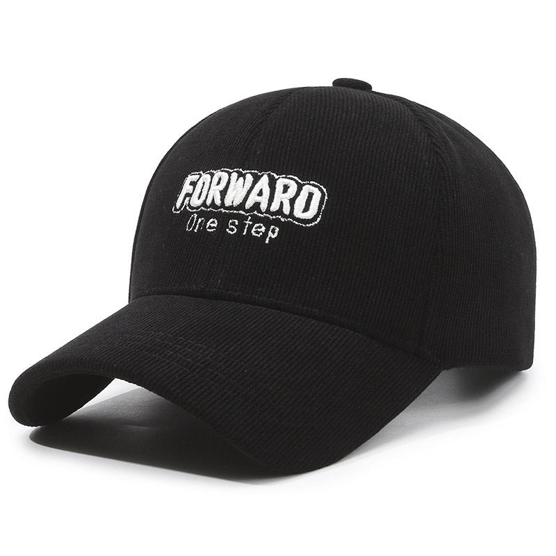 New corduroy letter embroidery baseball caps