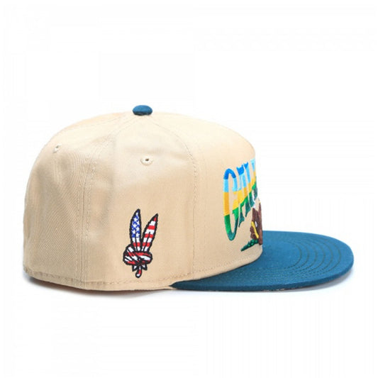 Bear Kushstock  Flat Brim Snapback Retro Streetwear Cap