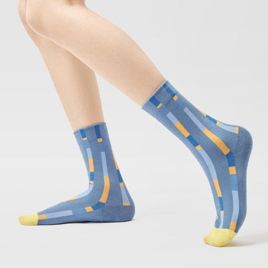 পুরুষ ও মহিলাদের জন্য কার্টুন ডিজাইনের তেল চিত্রের মোজা