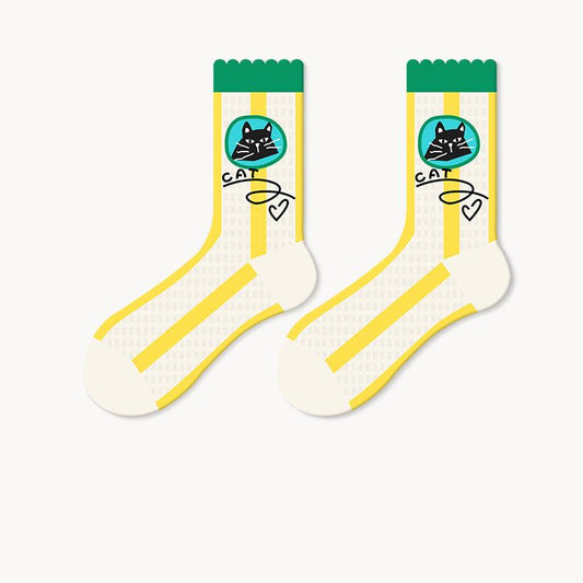 Colorful Printed cotton fancy summer socks