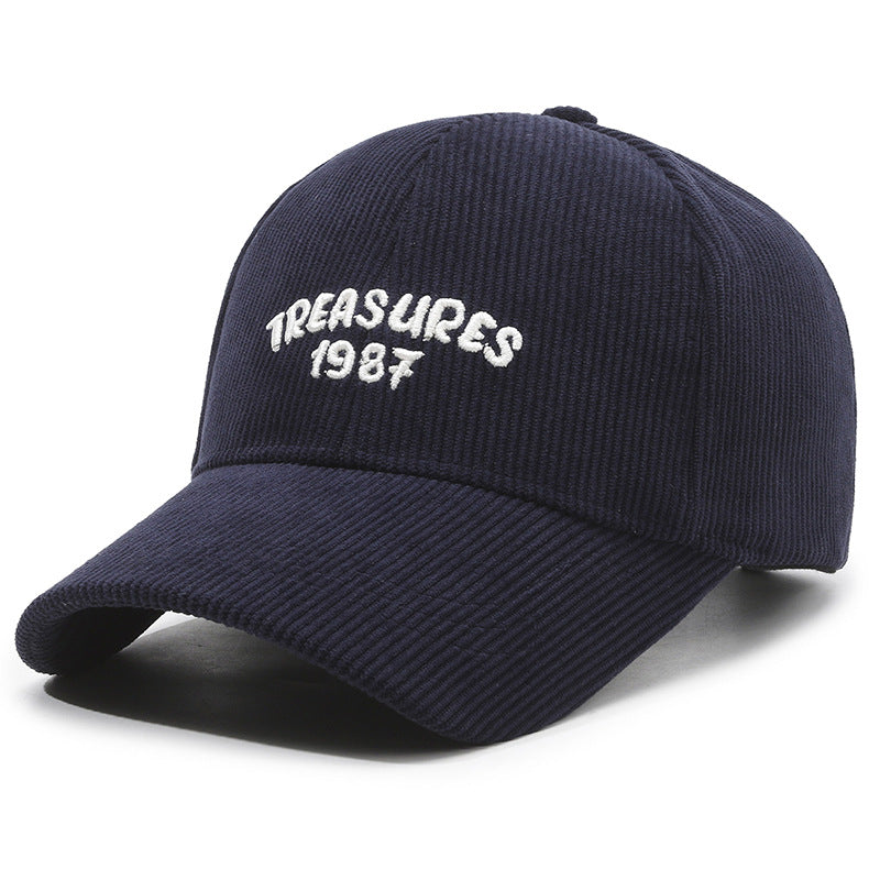 New corduroy solid color baseball caps