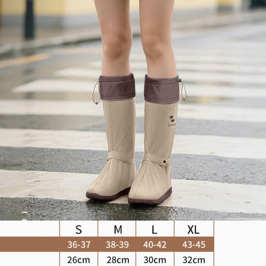 PVC Waterproof High Boot Shoe Covers, Non-Slip, Thickened