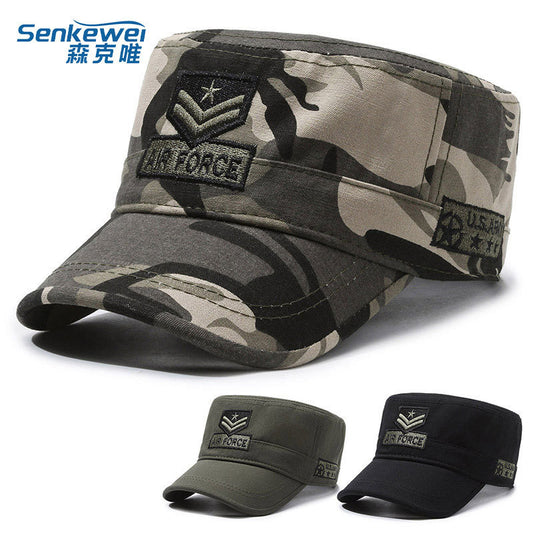 নতুন বহিরঙ্গন সূচিকর্ম করা ফ্ল্যাট ক্যাডেট ক্যাপ