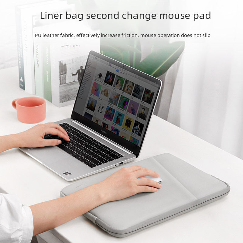 PU Leather 15.6 Inch Laptop Protector Bag for Men and Women