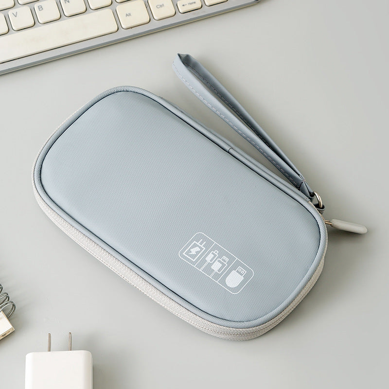 Travel mini data cable, power bank & earphone storage bag