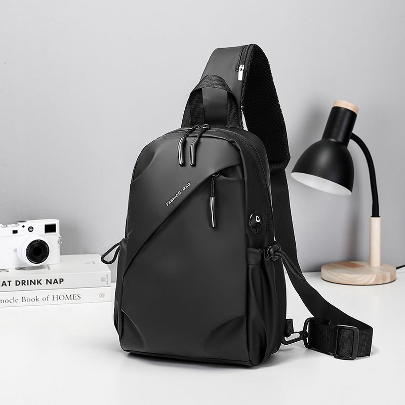 Mens Oxford Crossbody Backpack Casual Chest Shoulder Bag