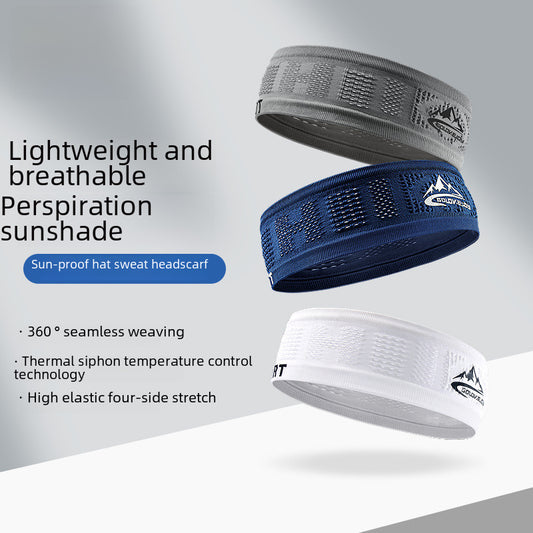 Outdoor running and fitness sweat wicking breathable high elastic headband