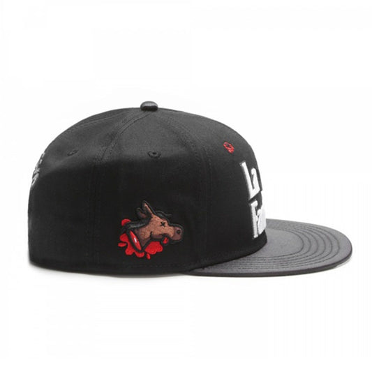La Familia breathable flat brim snapback cap