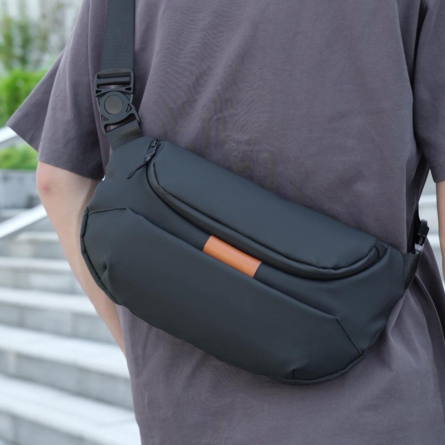 Mens Crossbody Bag Street Fashion Chest Shoulder Bag