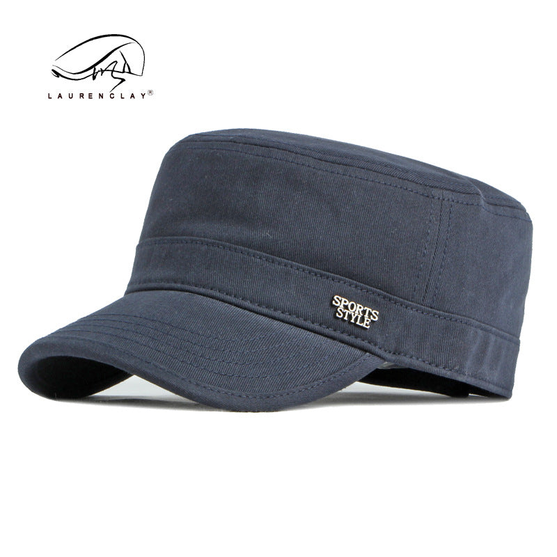 Flat spring and autumn military cotton outdoor cap