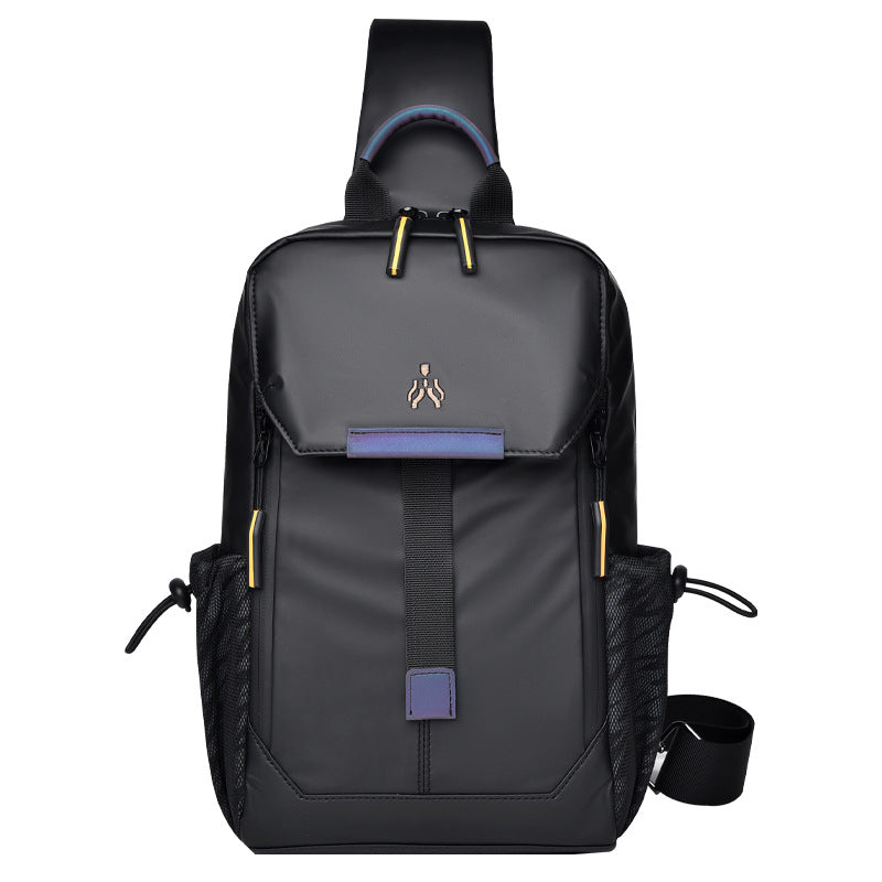 Men’s Reflective Waterproof Chest Crossbody Bag with iPad Compartment